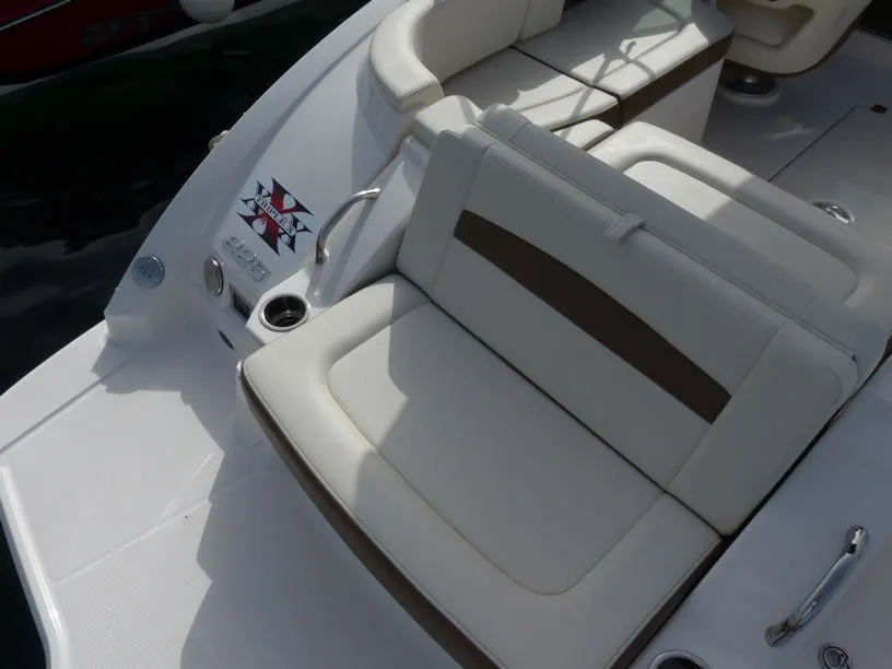 Cockpit of Triple X, a Chaparral 225 SSi Cuddy motorboat at Tribunj, Croatia