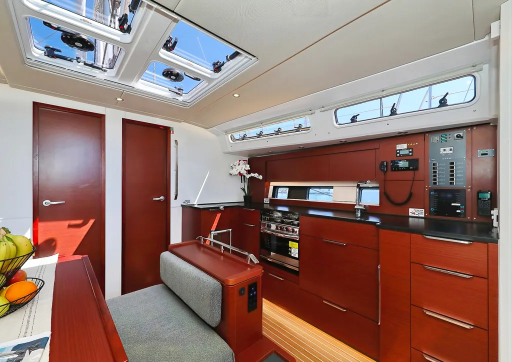 Galley of I'm Alone, a Hanse 460 sailboat at Pirovac, Croatia