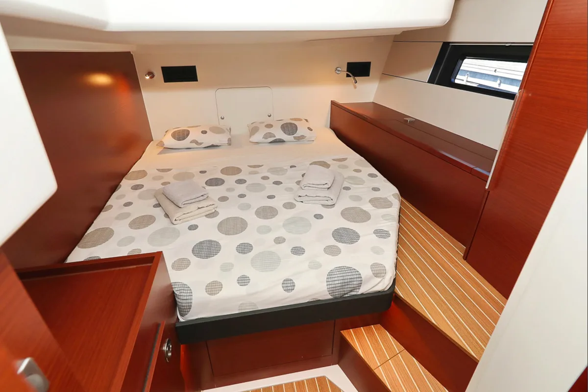 Cabin on I'm Alone, a Hanse 460 sailboat at Pirovac, Croatia