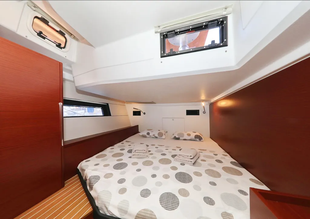 Cabin on I'm Alone, a Hanse 460 sailboat at Pirovac, Croatia