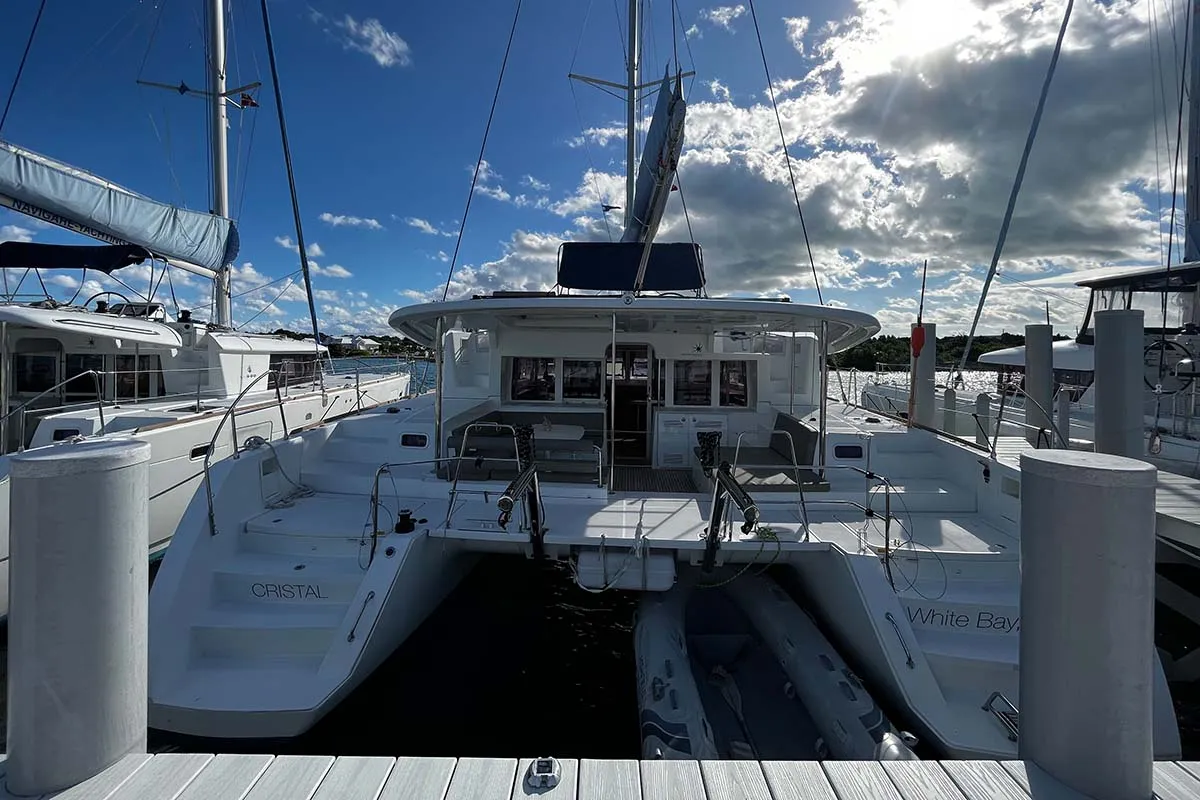 Cristal , a Lagoon 450 F catamaran at Central Abaco, Bahamas