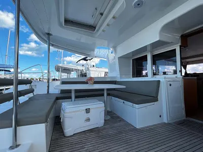 Cristal , a Lagoon 450 F catamaran at Central Abaco, Bahamas