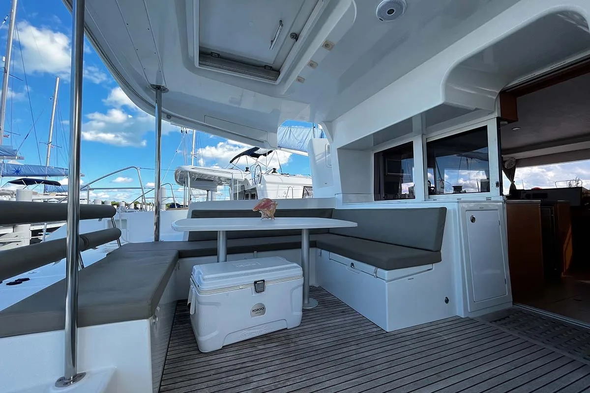 Cristal , a Lagoon 450 F catamaran at Central Abaco, Bahamas