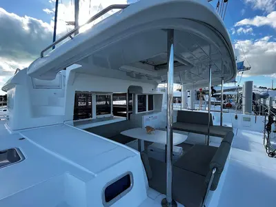 Cristal , a Lagoon 450 F catamaran at Central Abaco, Bahamas