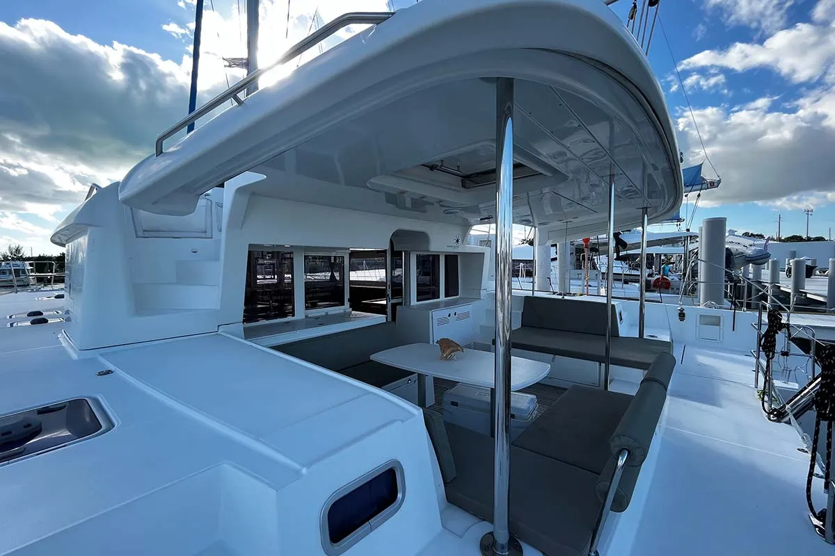 Cristal , a Lagoon 450 F catamaran at Central Abaco, Bahamas