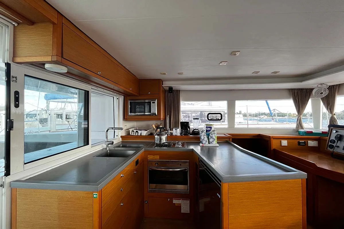 Cristal , a Lagoon 450 F catamaran at Central Abaco, Bahamas