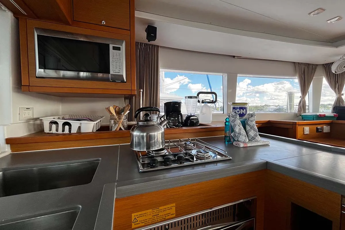 Cristal , a Lagoon 450 F catamaran at Central Abaco, Bahamas