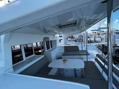 Cristal , a Lagoon 450 F catamaran at Central Abaco, Bahamas