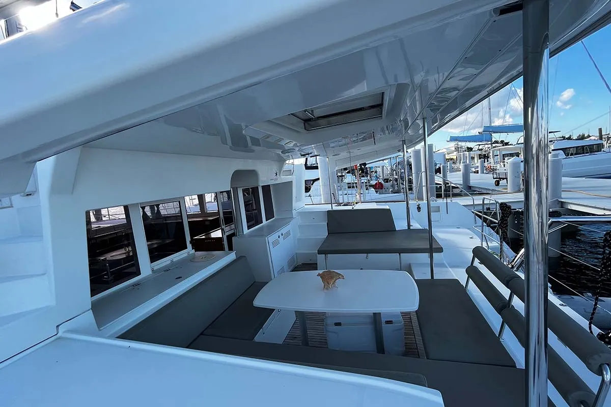 Cristal , a Lagoon 450 F catamaran at Central Abaco, Bahamas