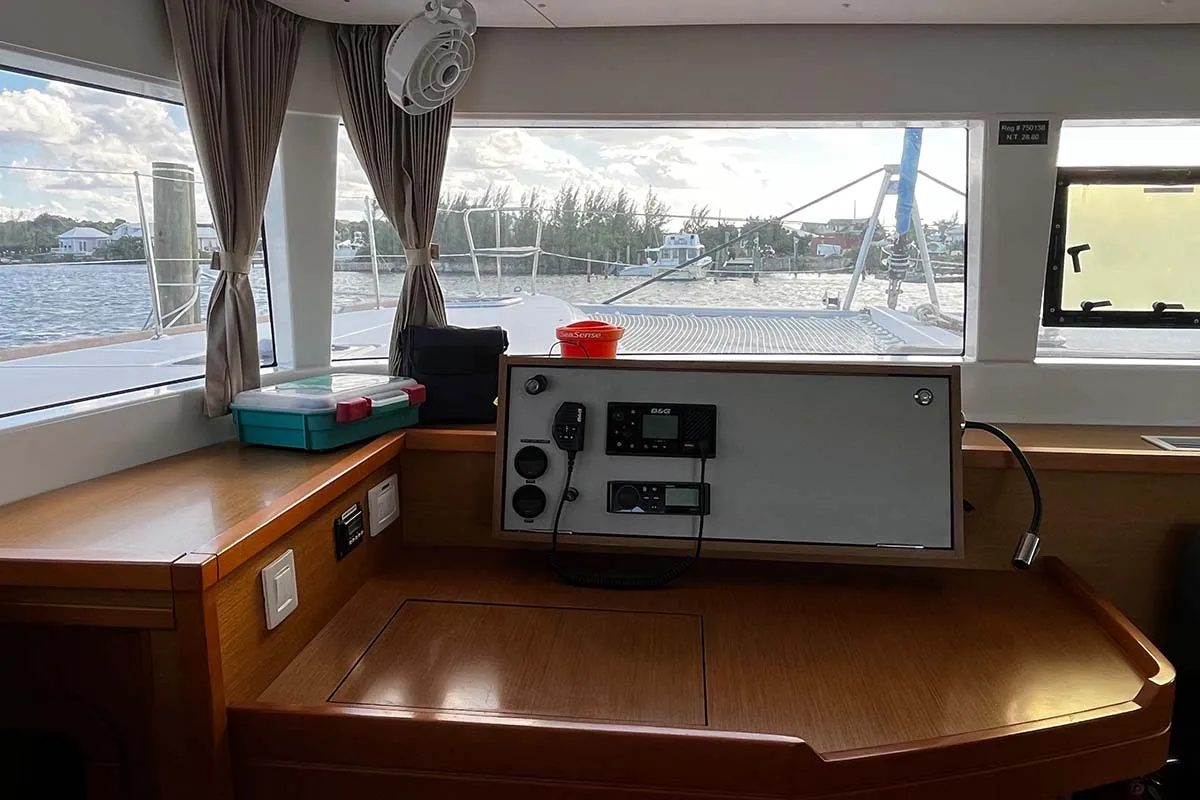Cristal , a Lagoon 450 F catamaran at Central Abaco, Bahamas