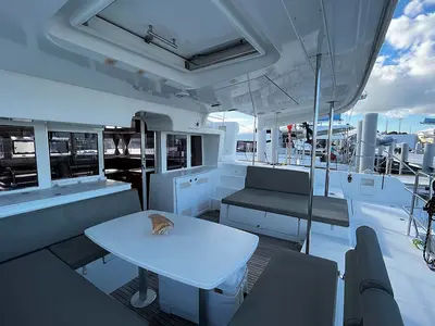 Cristal , a Lagoon 450 F catamaran at Central Abaco, Bahamas