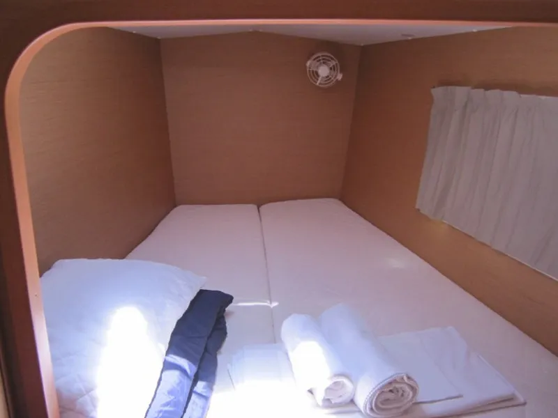 Cabin on ThunderCat, a Lagoon 380 catamaran at Lavreotiki Municipal Unit, Greece