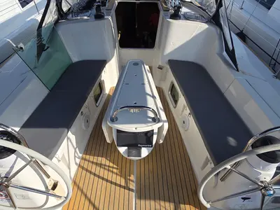 Deck of Nereja, a Jeanneau Sun Odyssey 42i sailboat at Grad Biograd na Moru, Croatia