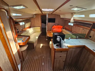 Galley of Nereja, a Jeanneau Sun Odyssey 42i sailboat at Grad Biograd na Moru, Croatia