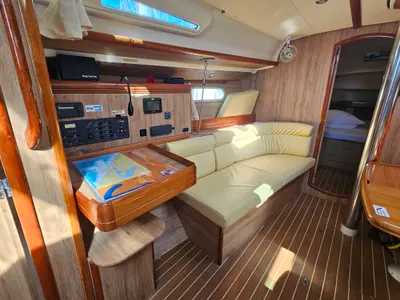 Salon of Nereja, a Jeanneau Sun Odyssey 42i sailboat at Grad Biograd na Moru, Croatia