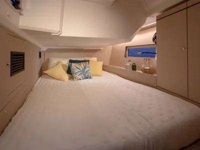 Cabin on Beneteau Oceanis 46.1, a sailboat at Road Town, British Virgin Islands