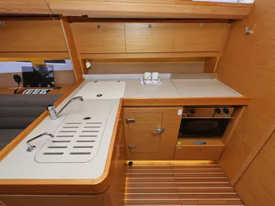 Galley of La Vie, a Dufour 412 GL sailboat at Grad Biograd na Moru, Croatia