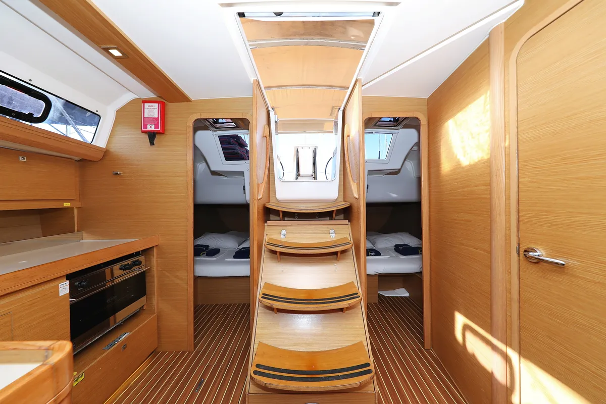 Cabin on La Vie, a Dufour 412 GL sailboat at Grad Biograd na Moru, Croatia