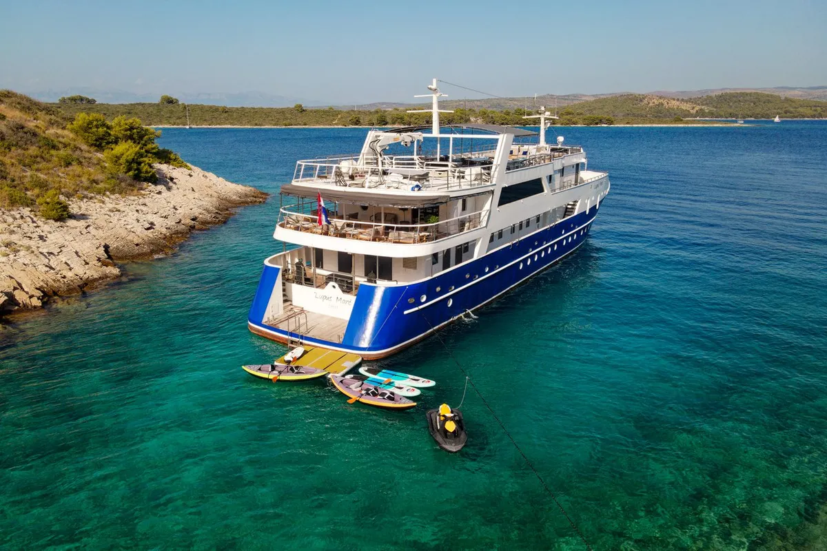 Exterior view of Lupus Mare, a Custom Made Lupus Mare motorboat at Split, Croatia