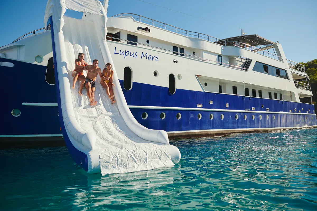 Exterior view of Lupus Mare, a Custom Made Lupus Mare motorboat at Split, Croatia