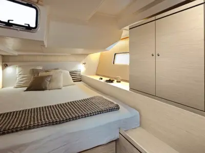 Cabin on Barracuda (Refit 2026 - A/C - Generator - Electric Heads - 12 Pax), a Beneteau Oceanis 51.1 sailboat at Kontokali,…