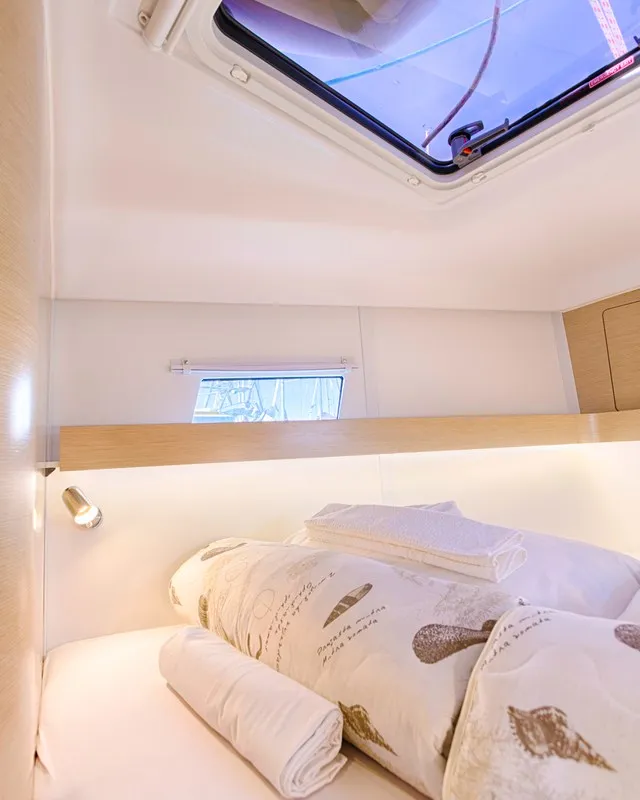 Cabin on Lion, a Elan Impression 45 sailboat at Split, Croatia