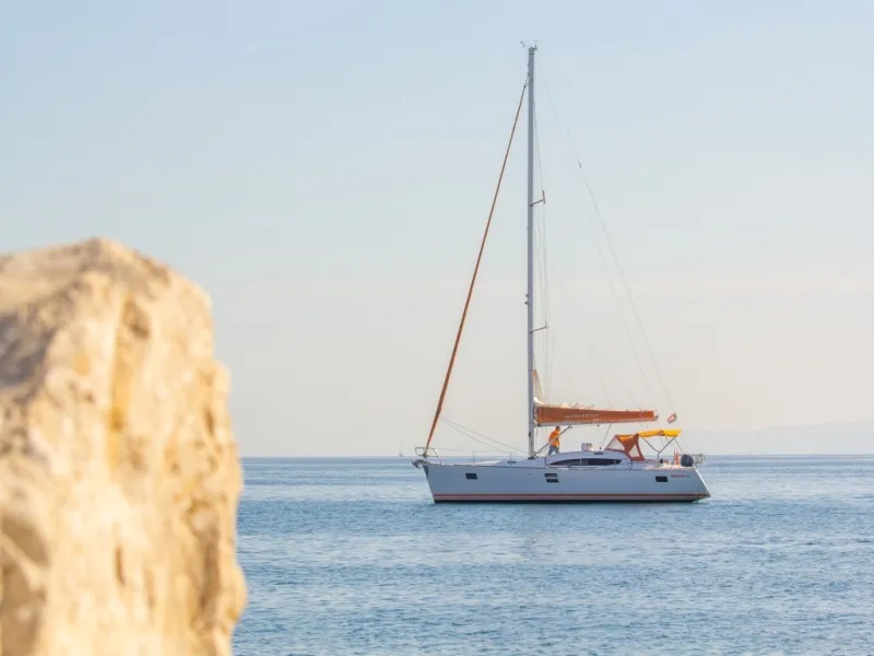 Exterior view of Lion, a Elan Impression 45 sailboat at Split, Croatia