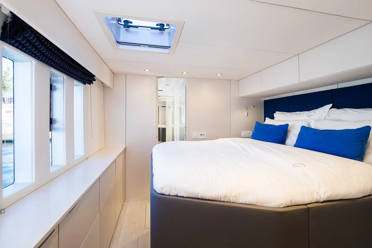 Cabin on Solitaire, a Sunreef 50 catamaran at Grad Kaštela, Croatia