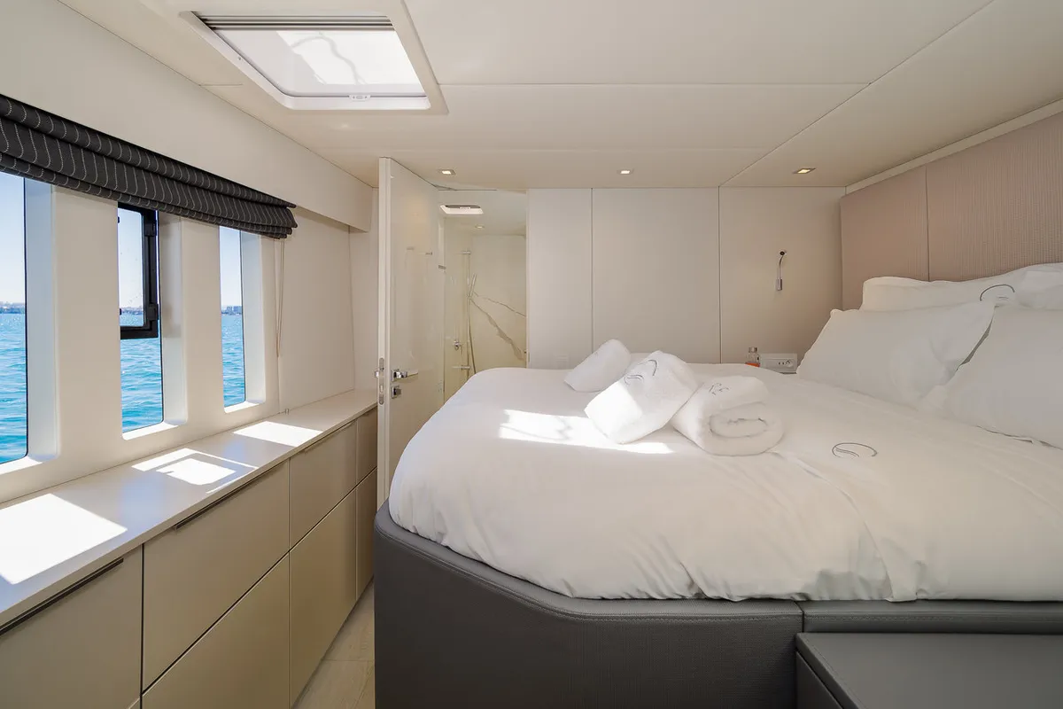 Cabin on Solitaire, a Sunreef 50 catamaran at Grad Kaštela, Croatia