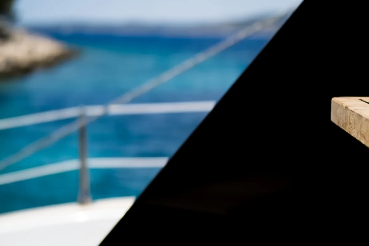 Solitaire, a Sunreef 50 catamaran at Grad Kaštela, Croatia