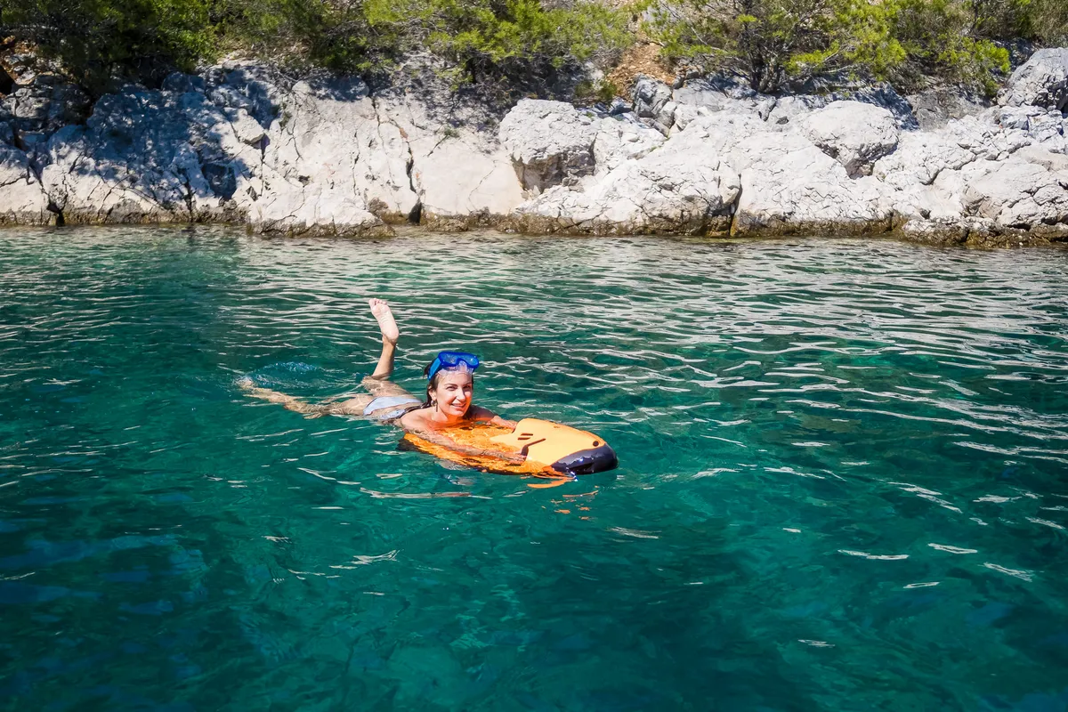 Solitaire, a Sunreef 50 catamaran at Grad Kaštela, Croatia