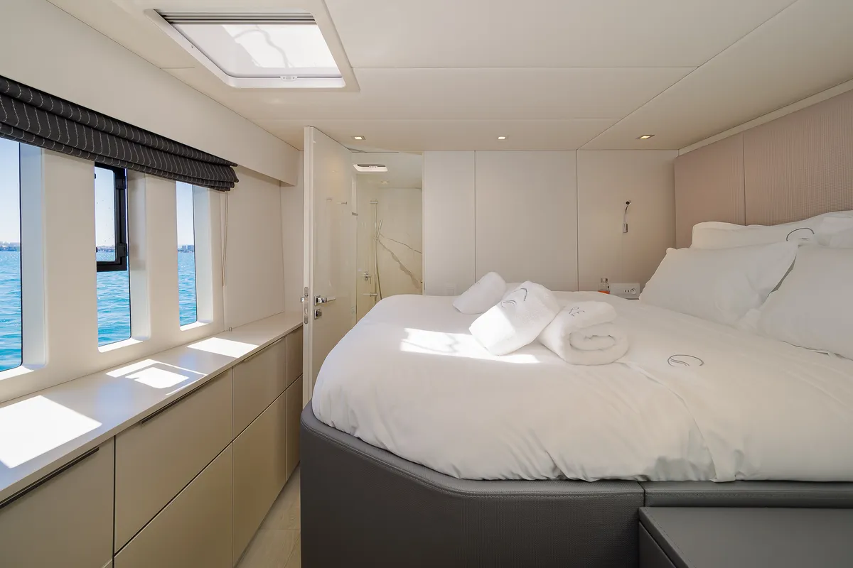 Cabin on Solitaire, a Sunreef 50 catamaran at Grad Kaštela, Croatia