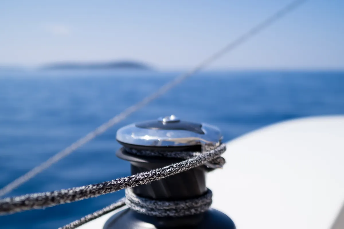 Solitaire, a Sunreef 50 catamaran at Grad Kaštela, Croatia