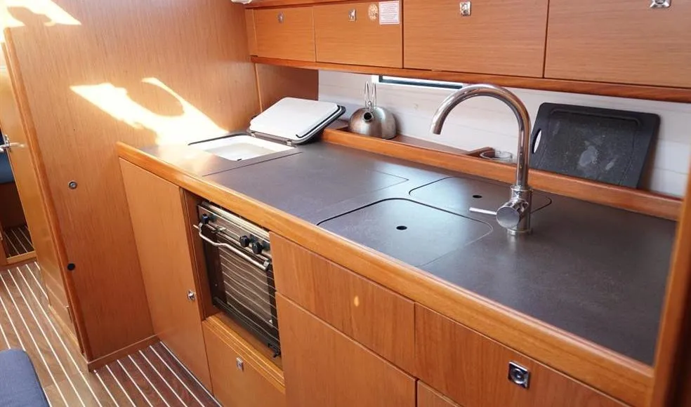 Galley of Hermes, a Bavaria Cruiser 41 sailboat at Thessaloniki, Greece