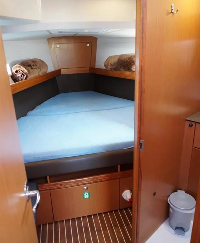 Cabin on Hermes, a Bavaria Cruiser 41 sailboat at Thessaloniki, Greece