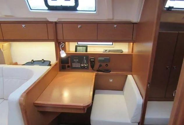 Salon of Hermes, a Bavaria Cruiser 41 sailboat at Thessaloniki, Greece