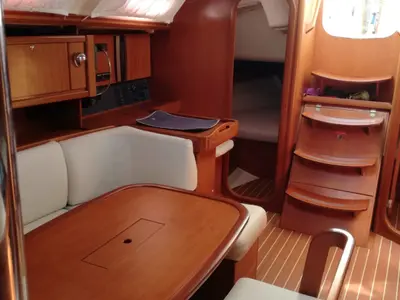 Salon of Erica, a Dufour 385 Grand Large sailboat at Marsala, Italy