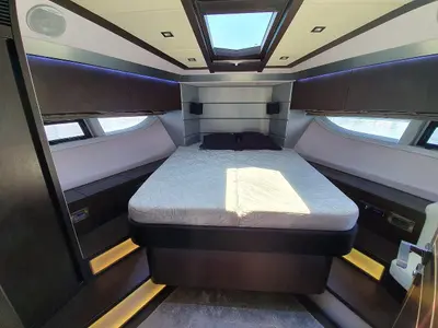Cabin on Obession Two, a Galeon 700 Skydeck motor yacht at Novi Vinodolski, Croatia