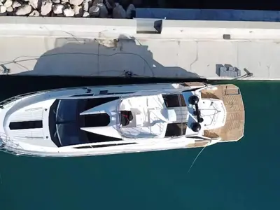 Obession Two, a Galeon 700 Skydeck motor yacht at Novi Vinodolski, Croatia
