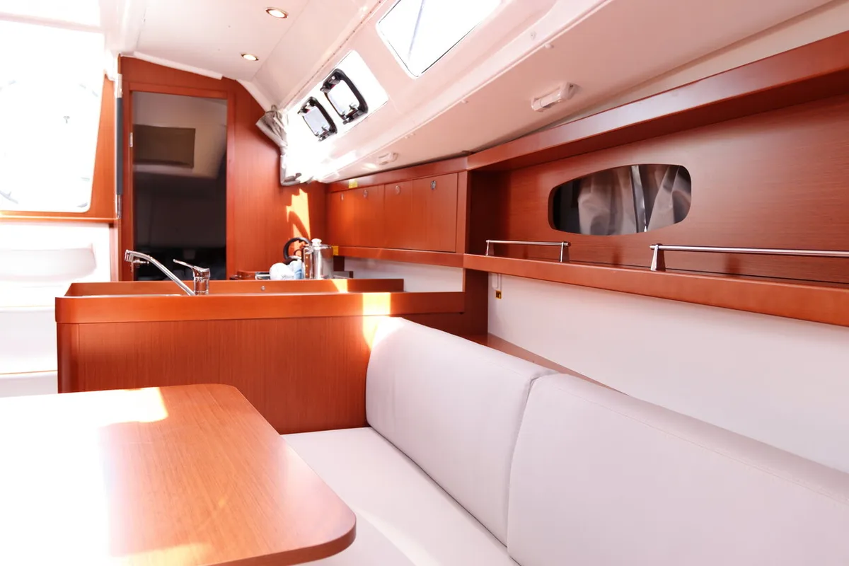 Galley of Chilli, a Beneteau Oceanis 31 sailboat at Road Town, British Virgin Islands