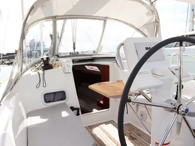 Deck of Chilli, a Beneteau Oceanis 31 sailboat at Road Town, British Virgin Islands