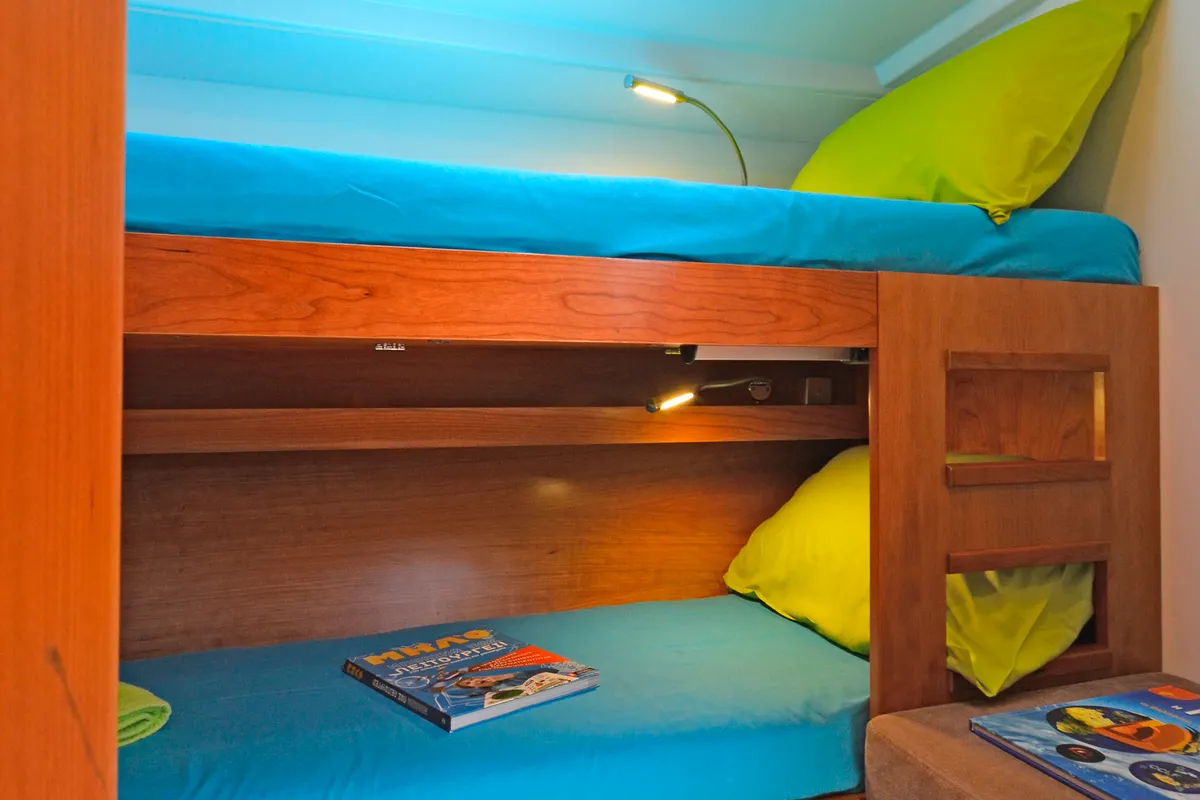 Cabin on Kimi, a Hanse 505 sailboat at Kos, Greece