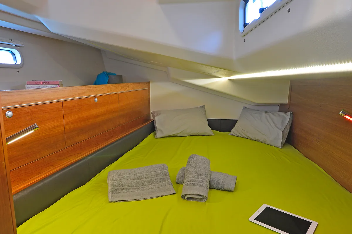 Cabin on Kimi, a Hanse 505 sailboat at Kos, Greece