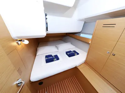 Cabin on Sylke, a Dufour 460 GL sailboat at Grad Biograd na Moru, Croatia