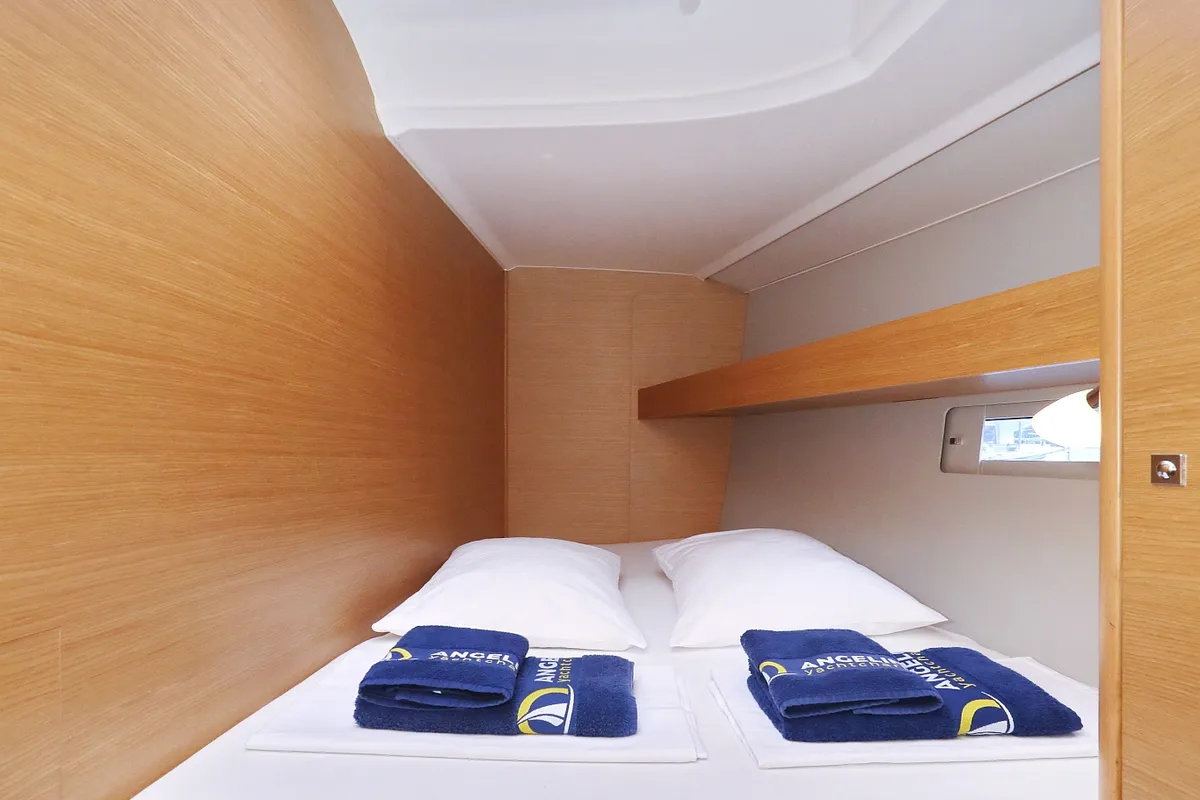 Cabin on Sylke, a Dufour 460 GL sailboat at Grad Biograd na Moru, Croatia