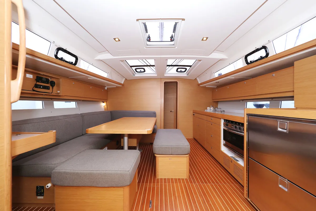 Galley of Sylke, a Dufour 460 GL sailboat at Grad Biograd na Moru, Croatia