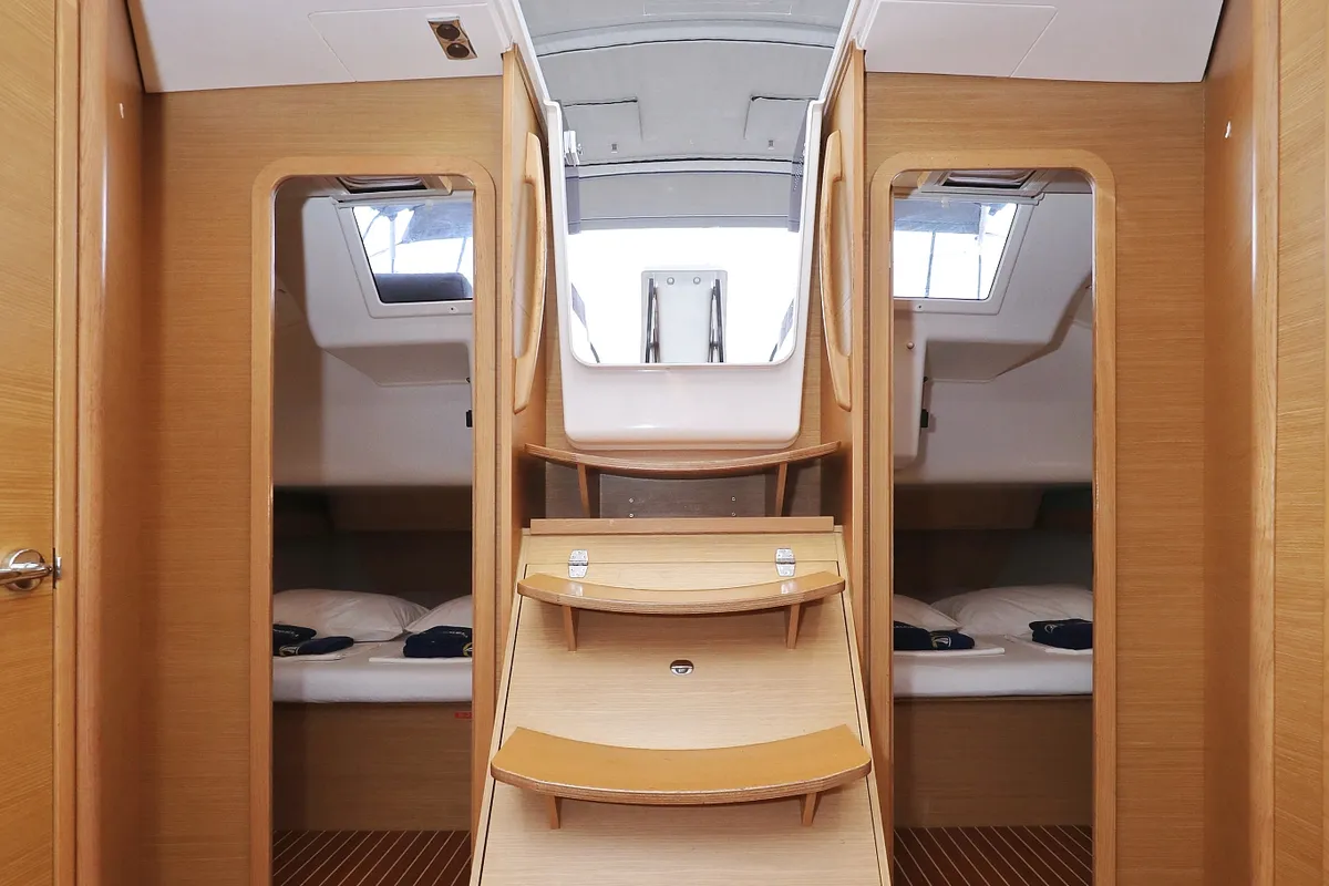 Salon of Sylke, a Dufour 460 GL sailboat at Grad Biograd na Moru, Croatia