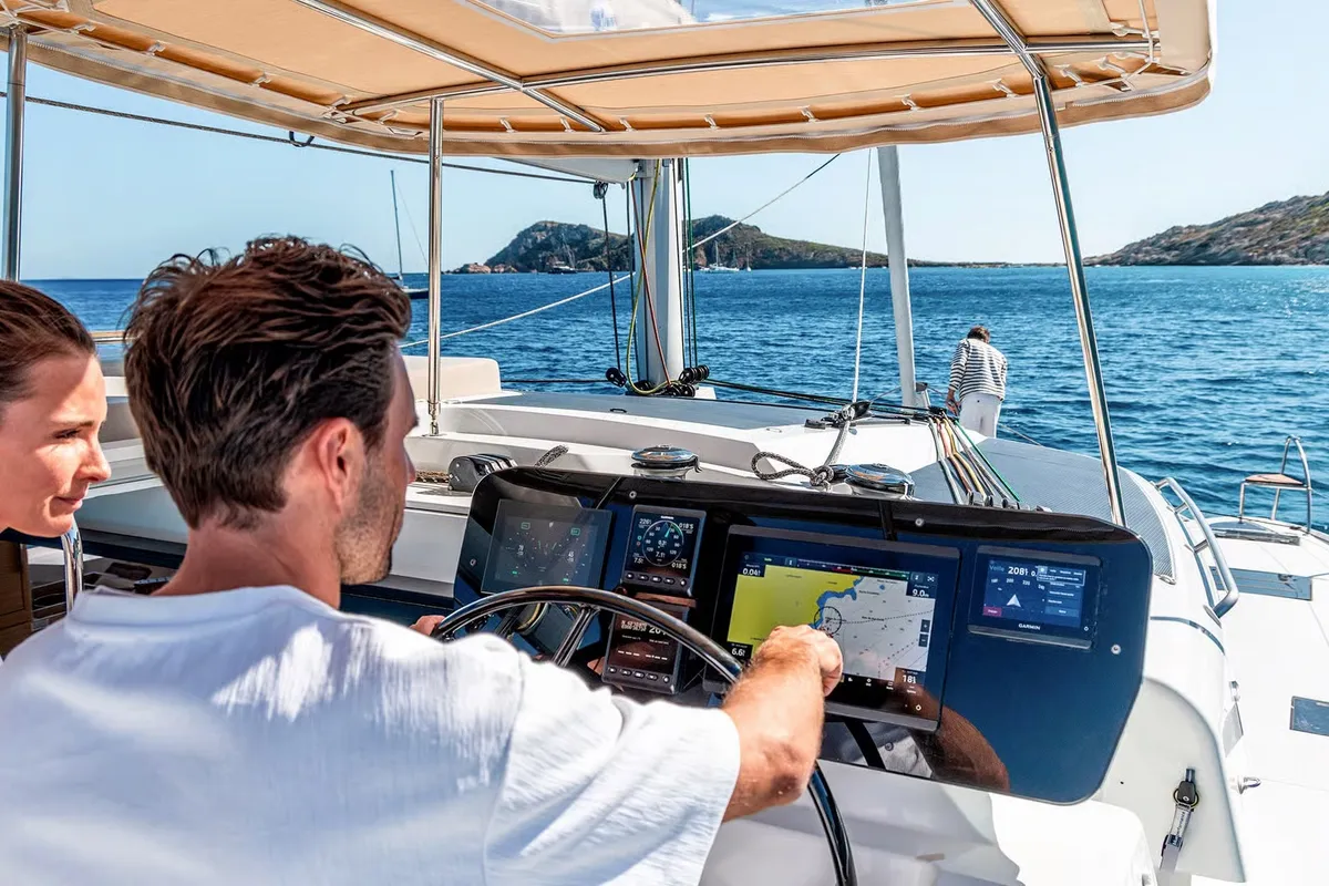 Magic Hour, a Fountaine Pajot FP 44 Quatuor catamaran at Road Town, British Virgin Islands