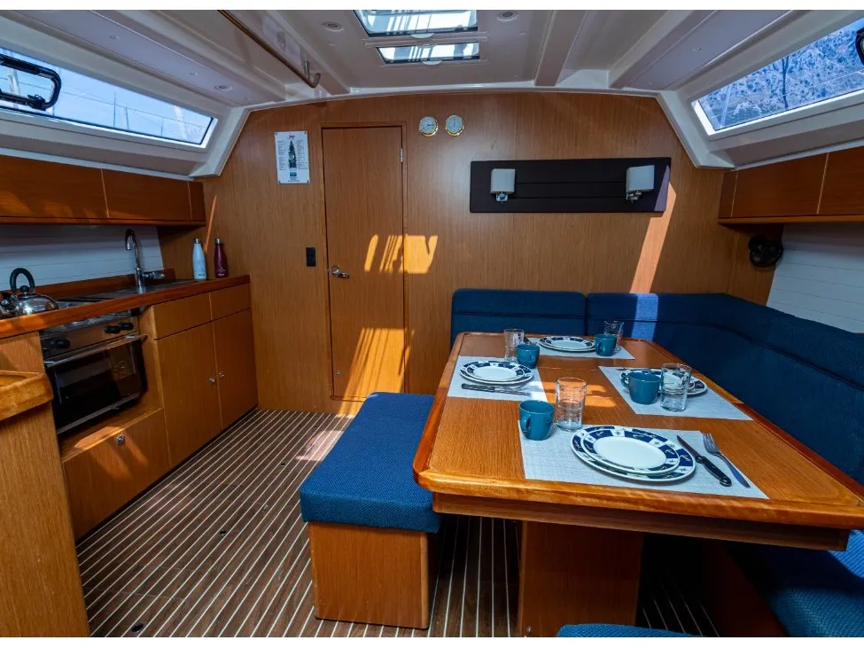 Salon of Wanderlust, a Bavaria Cruiser 46 sailboat at Municipal Unit of Palairos, Greece