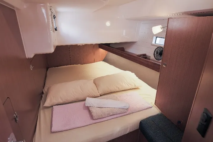 Cabin on Wanderlust, a Bavaria Cruiser 46 sailboat at Municipal Unit of Palairos, Greece
